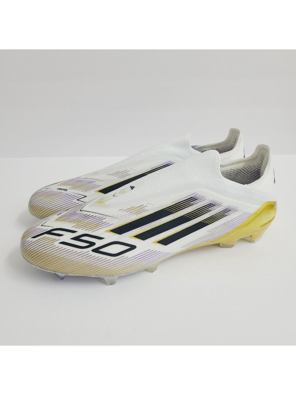 NEW Adidas F50 Laceless FG Soccer Cleats JH7625 Size 12 White #1